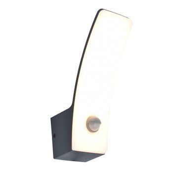 Светильник уличный настенный с датчиком движения Lutec Kilo Led Wall 1 Light Pir Dark Grey Architectural 5203902335 фото