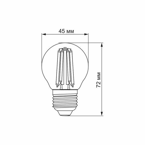LED лампа VIDEX Filament G45FA 4W E27 2200K бронза 23690 фото