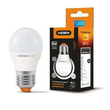 LED лампа VIDEX G45eD3 6W E27 4100K 220V 24418 фото