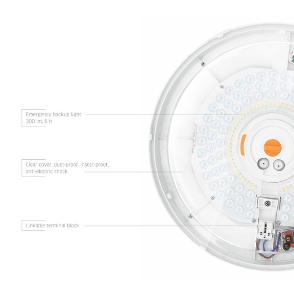 LED Світильник аварійний накладний з датчиком руху VIDEX 30W 2700-6500K 220V 27937_V фото