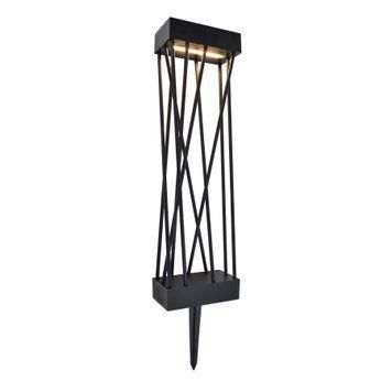 Светильник напольный на солнечной панели Lutec Spido Solar Led Bollard 1 Light + Spike Black 3000K Solar 6915901012 фото