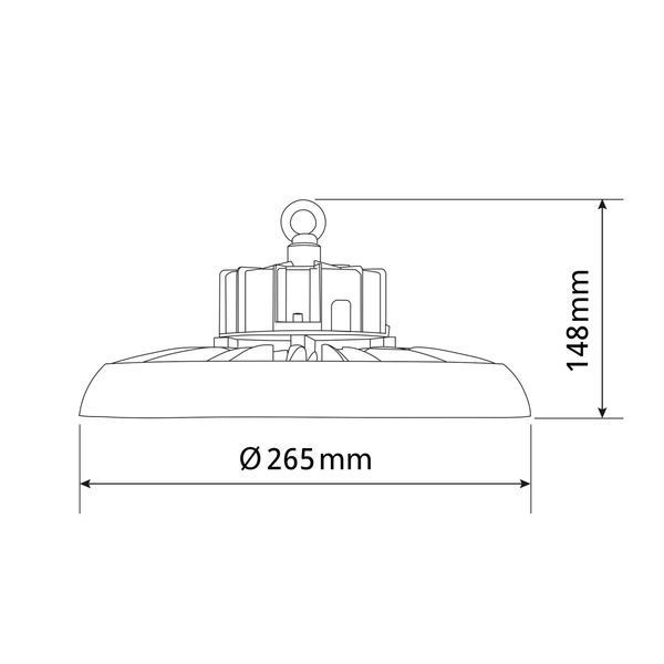 LED светильник высотный ХайБэй VIDEX 100W 5000K 18000Lm Черный 27644 фото